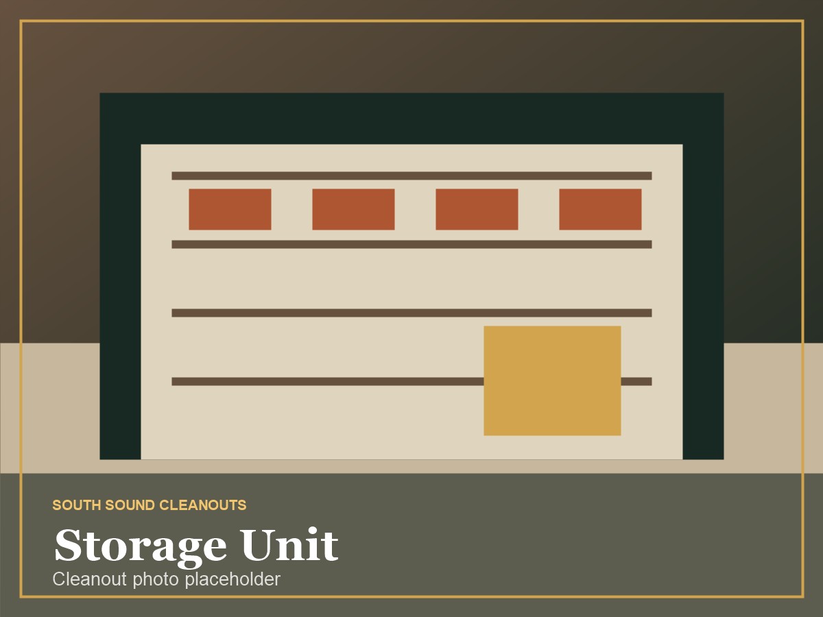 Storage unit contents being sorted